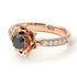 SALE - A lady's Rose Black Moissanite Ring- Elena