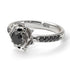 A Lady's Rose Black Diamond Ring - Elena no. 15