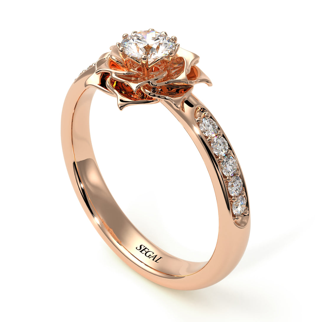 A lady's Rose Gold Diamond Ring - Elena no. 2