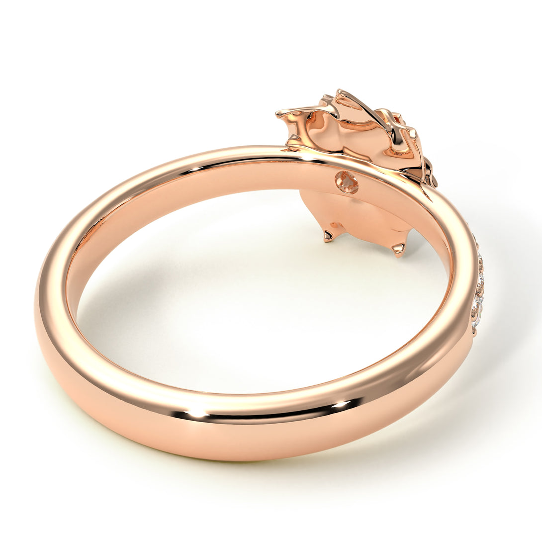 A lady's Rose Gold Diamond Ring - Elena no. 2