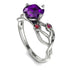 Amethyst Blossom 14K Golden Nature Inspired Engagement Ring - Haley No. 312 image 3