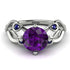 Amethyst Blossom 14K Golden Nature Inspired Engagement Ring - Haley No. 315 image 2