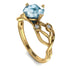 Aquamarine Blossom 14K Golden Nature Inspired Engagement Ring - Haley No. 401 image 3