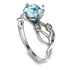 Aquamarine Blossom 14K Golden Nature Inspired Engagement Ring - Haley No. 403