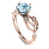 Aquamarine Blossom 14K Golden Nature Inspired Engagement Ring - Haley No. 402