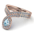 Aquamarine Pear Shape Stacking Bridal Set - Emilia No. 402 image 3