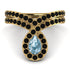 Aquamarine Pear Shape Stacking Bridal Set - Emilia No. 407 image 5