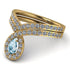 Aquamarine Pear Shape Stacking Bridal Set - Emilia No. 401 image 3