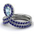 Aquamarine Pear Shape Stacking Bridal Set - Emilia No. 415