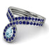Aquamarine Pear Shape Stacking Bridal Set - Emilia No. 415