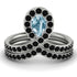 Aquamarine Pear Shape Stacking Bridal Set - Emilia No. 409 image 1