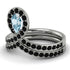 Aquamarine Pear Shape Stacking Bridal Set - Emilia No. 409 image 2