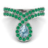 Aquamarine Pear Shape Stacking Bridal Set - Emilia No. 406 image 5