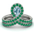 Aquamarine Pear Shape Stacking Bridal Set - Emilia No. 406 image 1