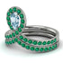 Aquamarine Pear Shape Stacking Bridal Set - Emilia No. 406