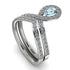 Aquamarine Pear Shape Stacking Bridal Set - Emilia No. 403 image 4