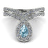 Aquamarine Pear Shape Stacking Bridal Set - Emilia No. 403 image 5