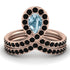Aquamarine Pear Shape Stacking Bridal Set - Emilia No. 408 image 1