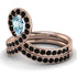 Aquamarine Pear Shape Stacking Bridal Set - Emilia No. 408 image 2