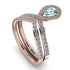Aquamarine Pear Shape Stacking Bridal Set - Emilia No. 402