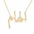 الهام name necklace in solid 14K Yellow Gold, handmade in Los Angeles