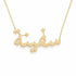 سفينة name necklace in solid 14K Yellow Gold, handmade in Los Angeles