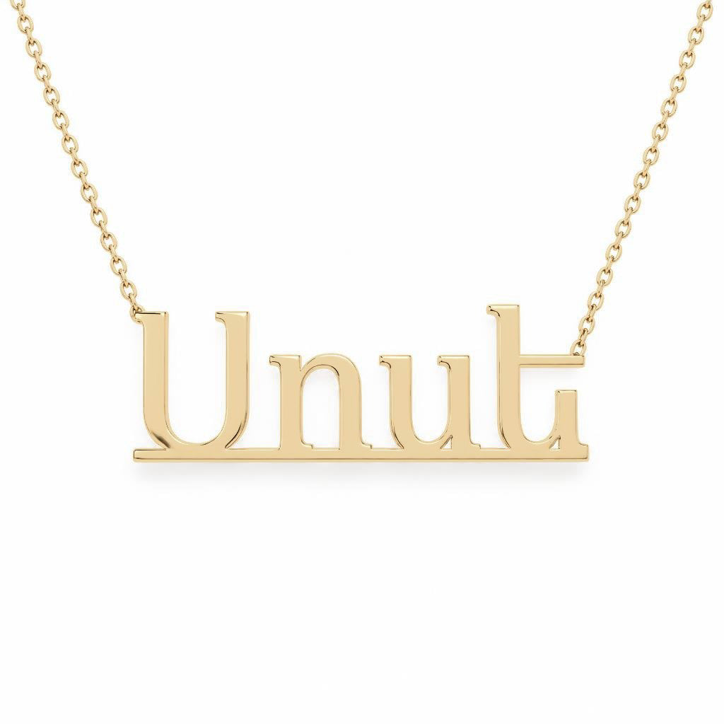 Armenian Gold Name Necklace – Սոսե | 14K Solid Gold