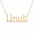 Սոսե name necklace in solid 14K Yellow Gold, handmade in Los Angeles
