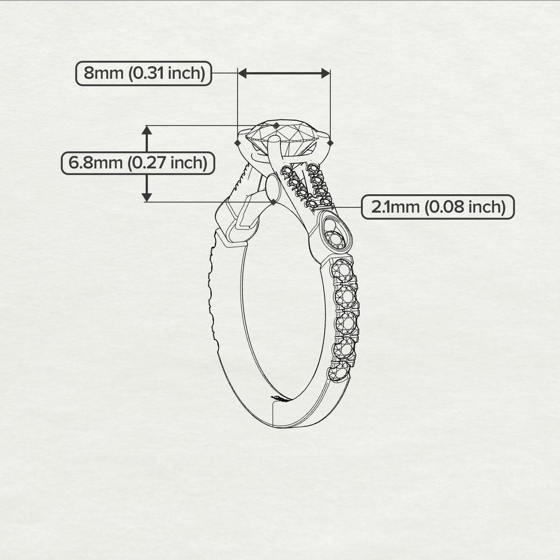 Vintage Pink Moissanite Engaement Ring - Arya No. 813
