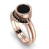 Bezel Black Diamond Bridal Set - Emerson No. 38