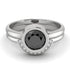 Bezel Black Diamond Bridal Set - Emerson No. 9