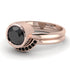 Bezel Black Diamond Bridal Set - Emerson No. 38
