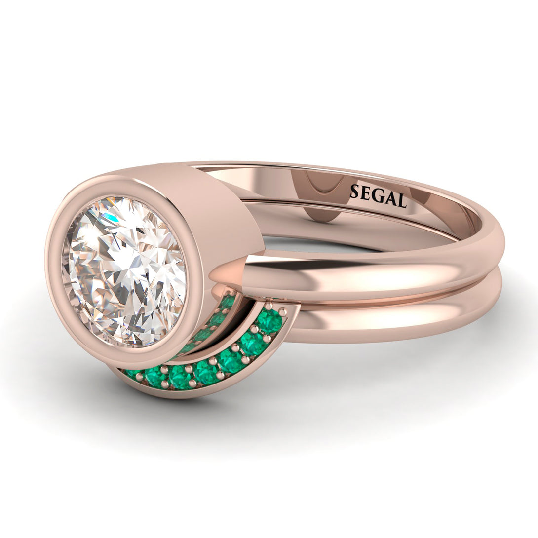 Bezel Diamond Bridal Set - Emerson No. 17