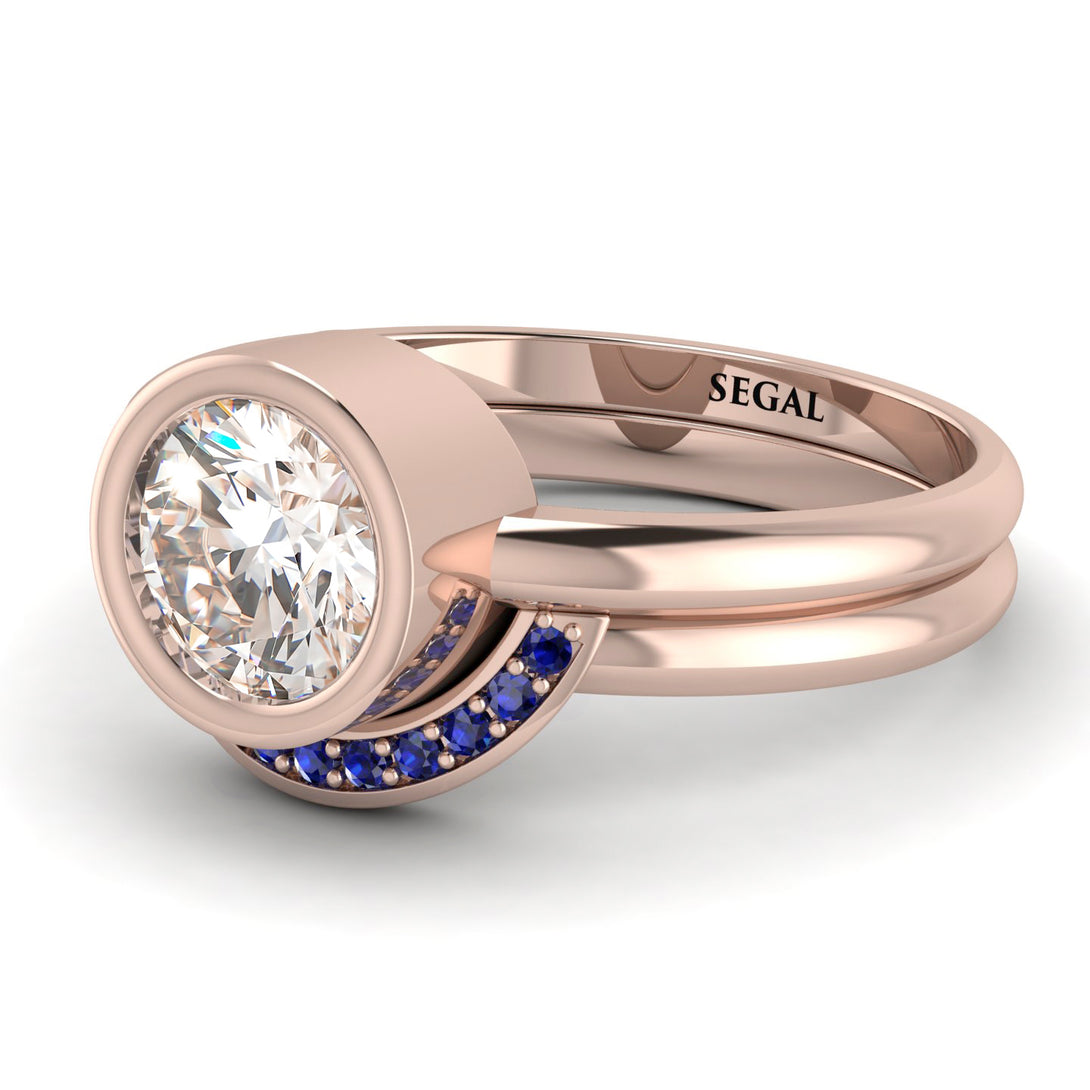 Bezel Diamond Bridal Set - Emerson No. 62