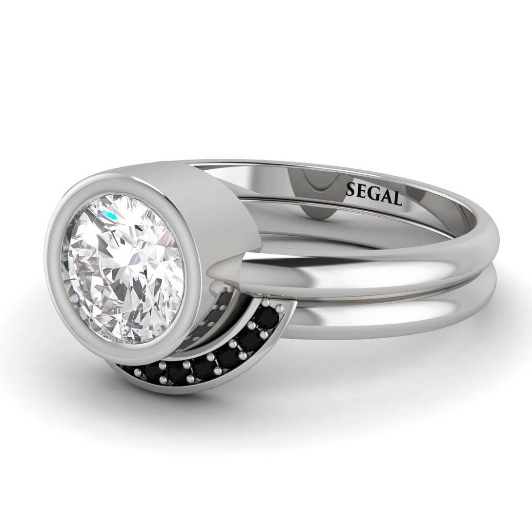Bezel Diamond Bridal Set - Emerson No. 33