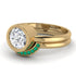 Bezel Diamond Bridal Set - Emerson No. 16