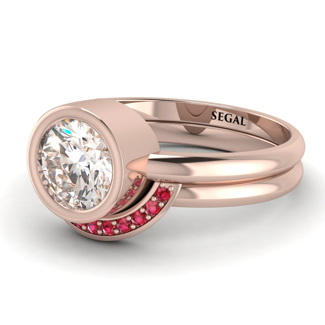 Bezel Diamond Bridal Set - Emerson No. 47