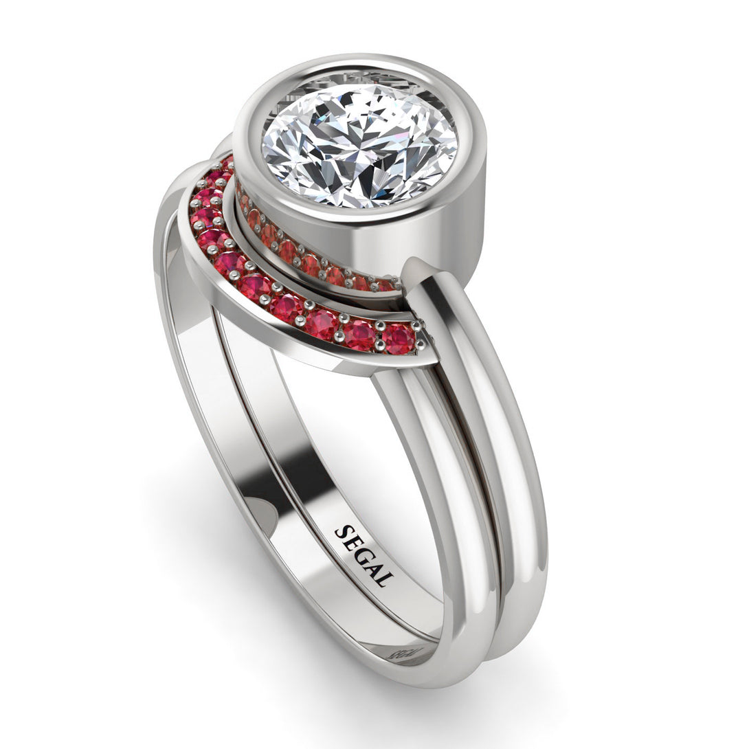 Bezel Diamond Bridal Set - Emerson No. 48