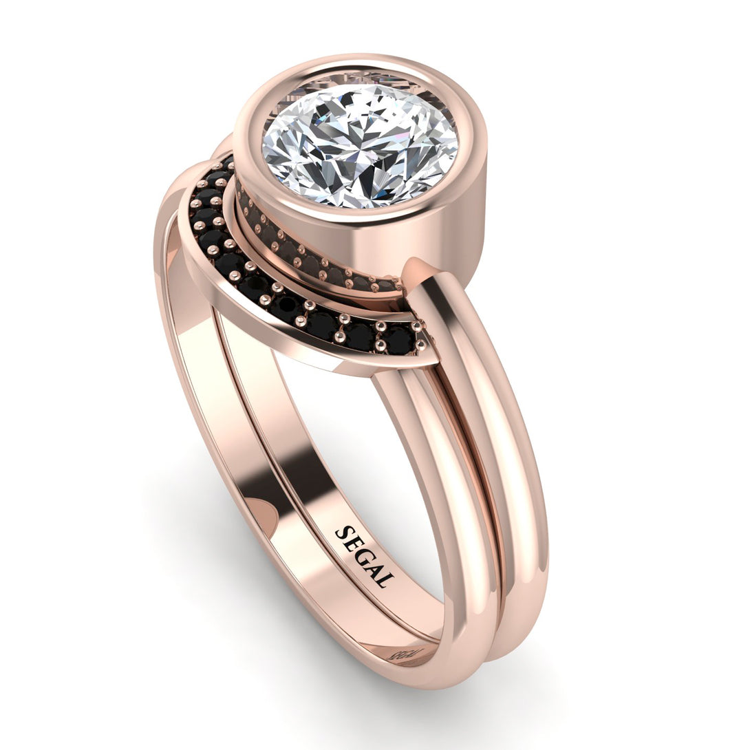 Bezel Diamond Bridal Set - Emerson No. 32