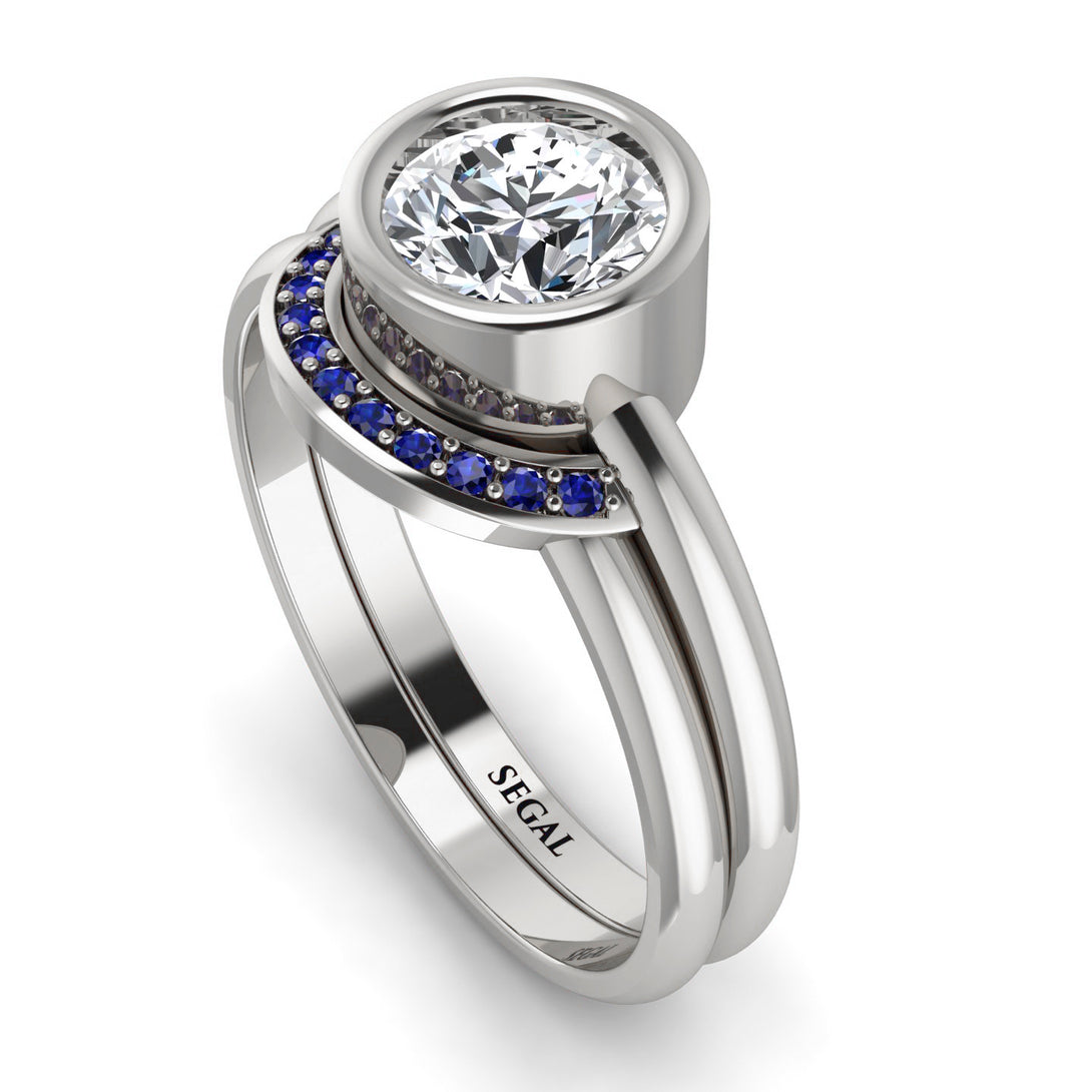 Bezel Diamond Bridal Set - Emerson No. 63