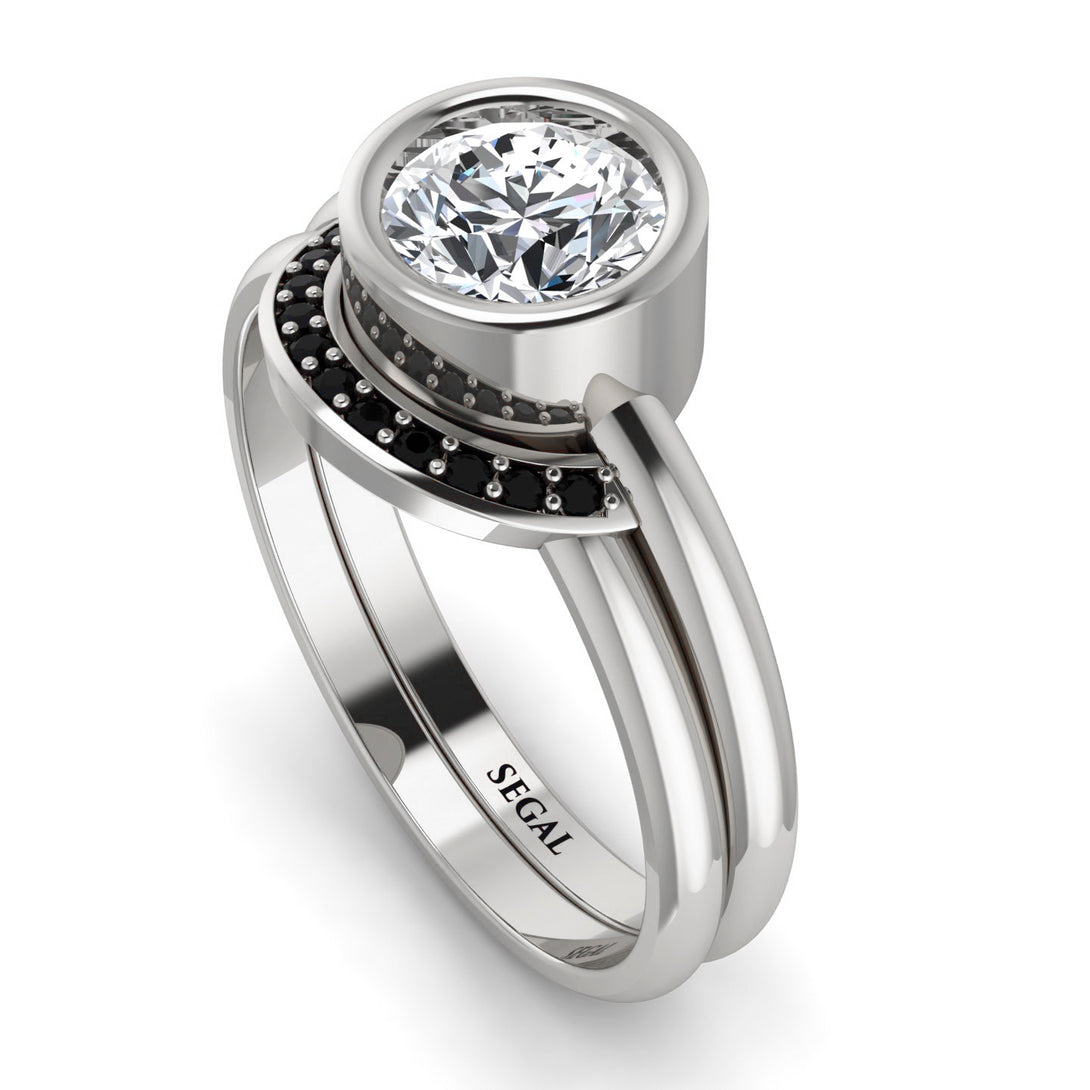 Bezel Diamond Bridal Set - Emerson No. 33