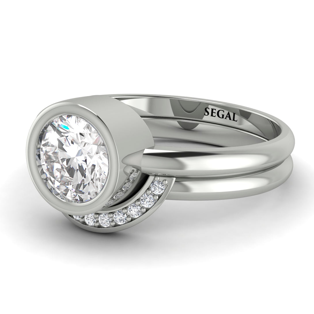 Bezel Diamond Bridal Set - Emerson No. 3