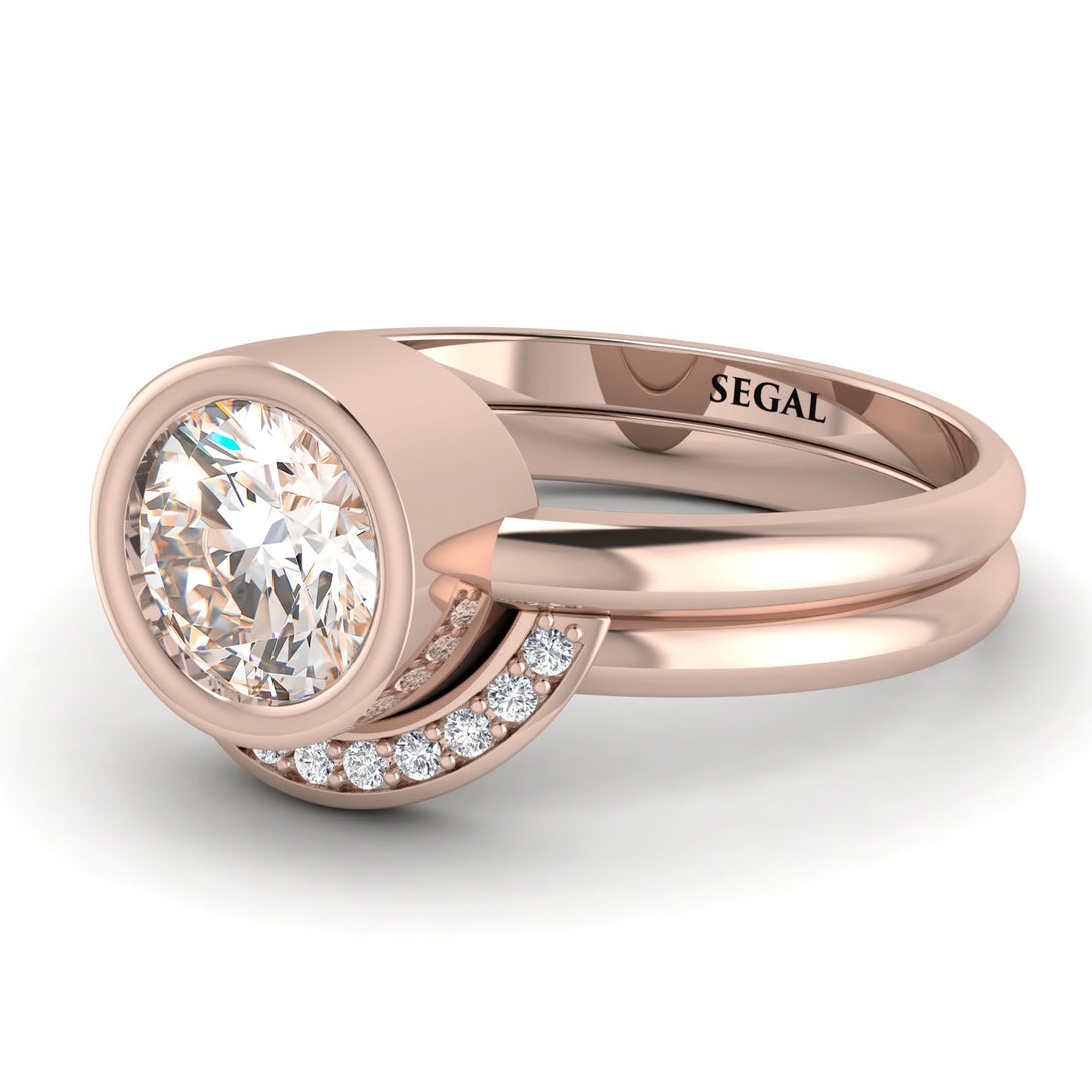 Bezel Diamond Bridal Set - Emerson No. 2