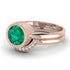 Bezel Emerald Bridal Set - Emerson No. 5