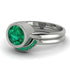 Bezel Emerald Bridal Set - Emerson No. 21