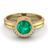 Bezel Emerald Bridal Set - Emerson No. 4