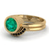 Bezel Emerald Bridal Set - Emerson No. 34