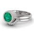Bezel Emerald Bridal Set - Emerson No. 6