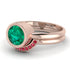 Bezel Emerald Bridal Set - Emerson No. 50