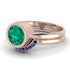 Bezel Emerald Bridal Set - Emerson No. 65
